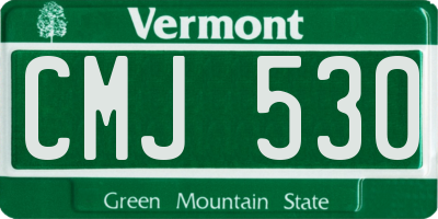 VT license plate CMJ530