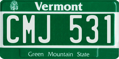 VT license plate CMJ531