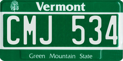 VT license plate CMJ534