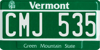 VT license plate CMJ535