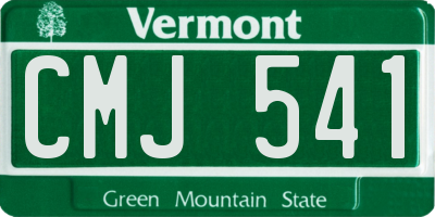 VT license plate CMJ541