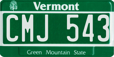 VT license plate CMJ543