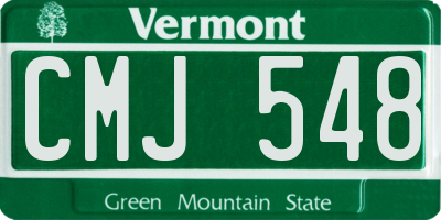 VT license plate CMJ548