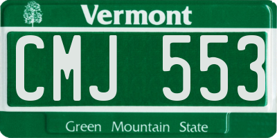 VT license plate CMJ553