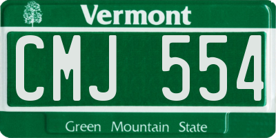 VT license plate CMJ554