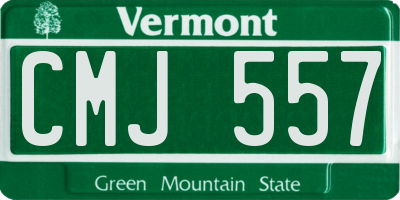 VT license plate CMJ557
