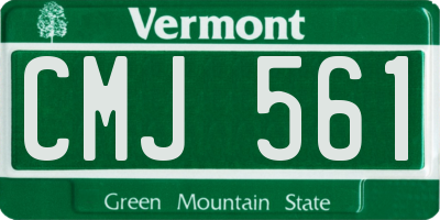 VT license plate CMJ561