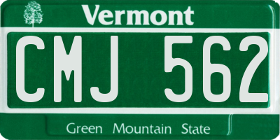 VT license plate CMJ562