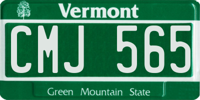 VT license plate CMJ565