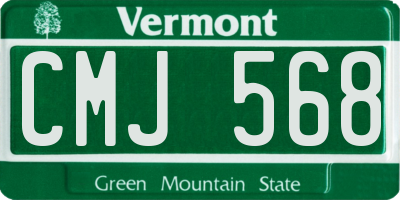 VT license plate CMJ568