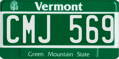 VT license plate CMJ569