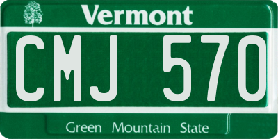 VT license plate CMJ570