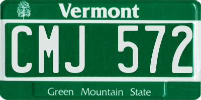 VT license plate CMJ572