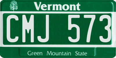 VT license plate CMJ573