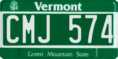 VT license plate CMJ574