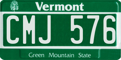 VT license plate CMJ576