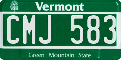 VT license plate CMJ583