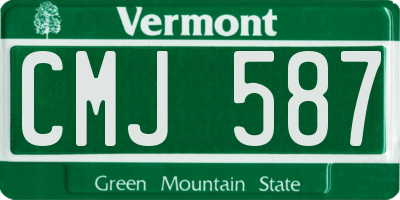 VT license plate CMJ587