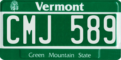 VT license plate CMJ589