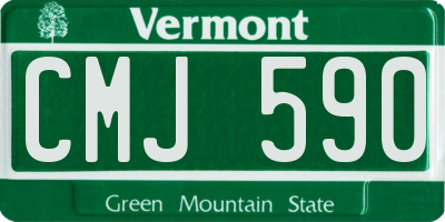 VT license plate CMJ590