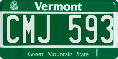 VT license plate CMJ593