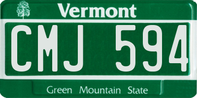 VT license plate CMJ594