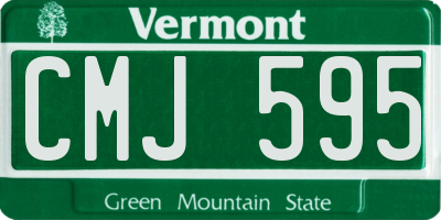 VT license plate CMJ595