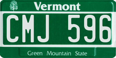 VT license plate CMJ596