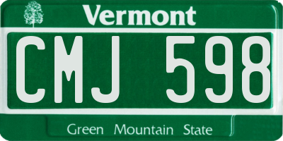 VT license plate CMJ598