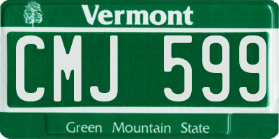 VT license plate CMJ599