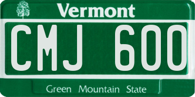 VT license plate CMJ600