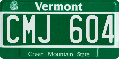 VT license plate CMJ604
