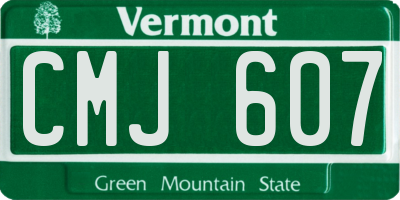 VT license plate CMJ607