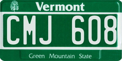 VT license plate CMJ608