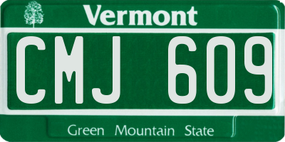 VT license plate CMJ609