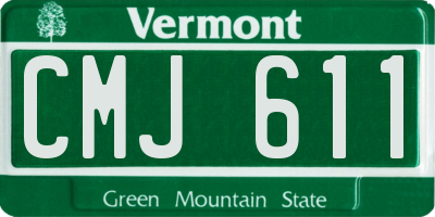 VT license plate CMJ611