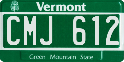 VT license plate CMJ612