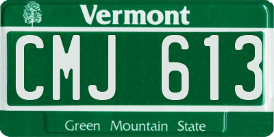VT license plate CMJ613