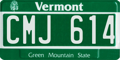VT license plate CMJ614