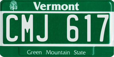 VT license plate CMJ617