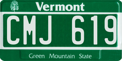VT license plate CMJ619