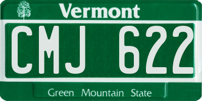 VT license plate CMJ622