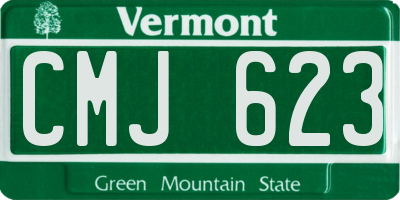 VT license plate CMJ623