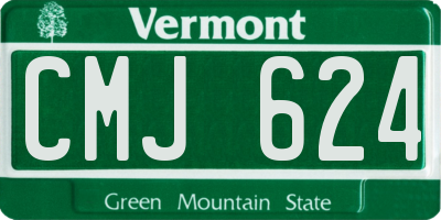 VT license plate CMJ624