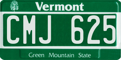 VT license plate CMJ625