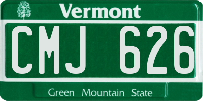 VT license plate CMJ626