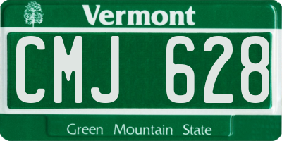 VT license plate CMJ628
