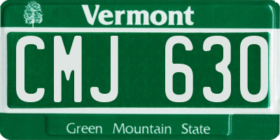 VT license plate CMJ630