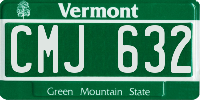 VT license plate CMJ632