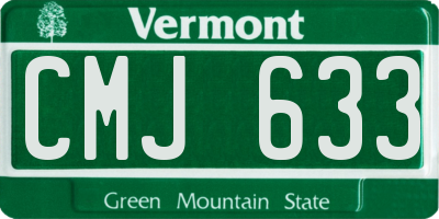 VT license plate CMJ633